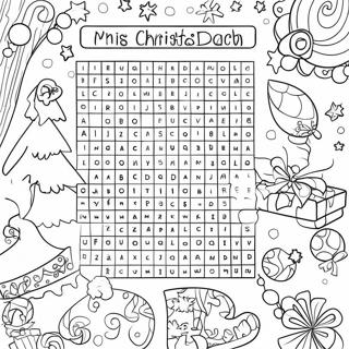 Festive Christmas Word Search Coloring Page 39963-32095