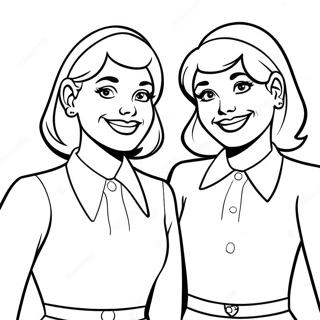 Betty And Veronica In Cheerful Outfits Coloring Page 39993-32117