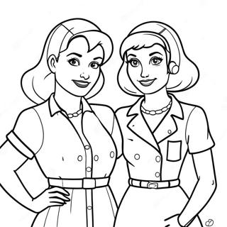 Betty And Veronica In Cheerful Outfits Coloring Page 39993-32118