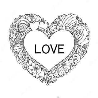 Love Is Love Heart Coloring Page 40012-32128