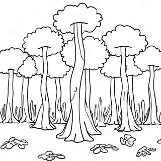 Colorful Truffula Tree Forest Coloring Page 40033-32145