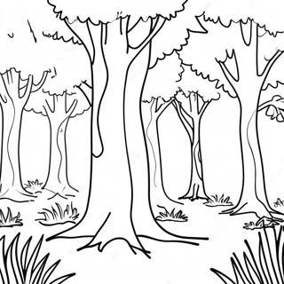 Colorful Truffula Tree Forest Coloring Page 40033-32147