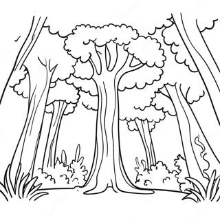 Colorful Truffula Tree Forest Coloring Page 40033-32148