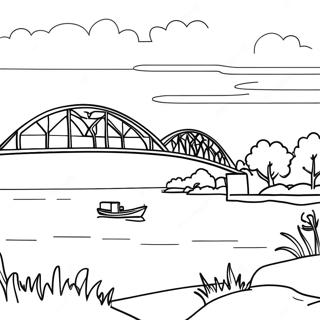 Mississippi River Scenic Coloring Page 40072-32174