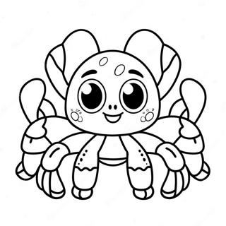 Cute Cartoon Tarantula Coloring Page 40103-32197