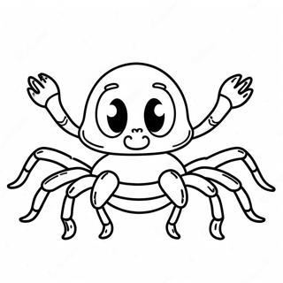 Cute Cartoon Tarantula Coloring Page 40103-32199