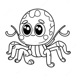 Cute Cartoon Tarantula Coloring Page 40103-32200