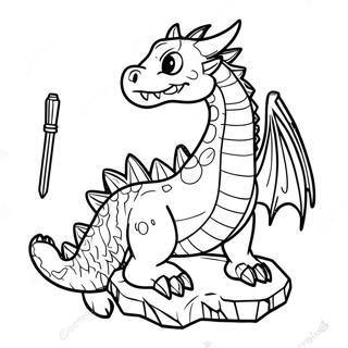 Dnd Dragon Coloring Page 4011-3336