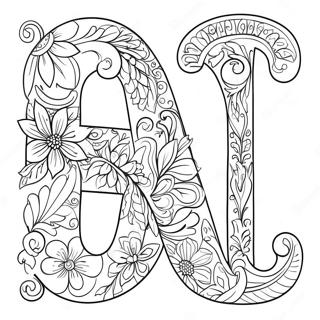 Colorful Russian Alphabet Characters Coloring Page 40123-32220