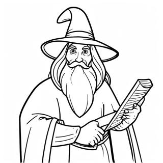 Dnd Wizard Casting Spell Coloring Page 4012 3337