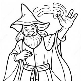 Dnd Wizard Casting Spell Coloring Page 4012 3338