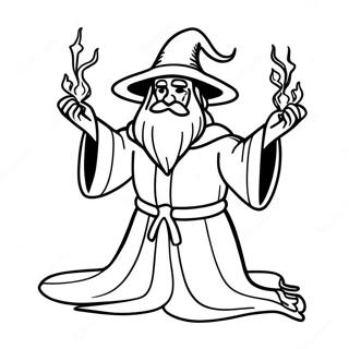 Dnd Wizard Casting Spell Coloring Page 4012 3340