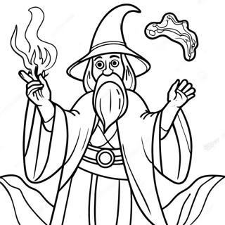 Dnd Wizard Casting Spell Coloring Page 4012 3379