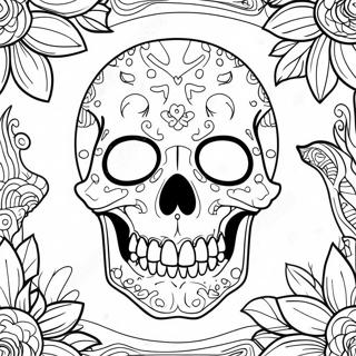 Spooky Skull Coloring Page 40163-32254