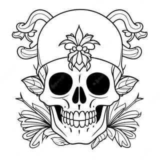 Spooky Skull Coloring Page 40163-32256