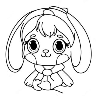 Anime Bunny Girl With Big Ears Coloring Page 40183-32265