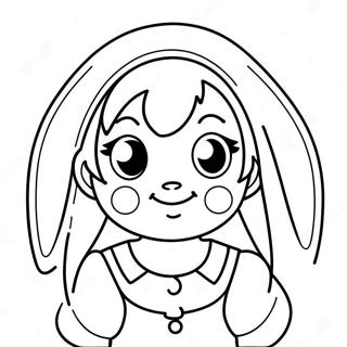 Anime Bunny Girl With Big Ears Coloring Page 40183-32266