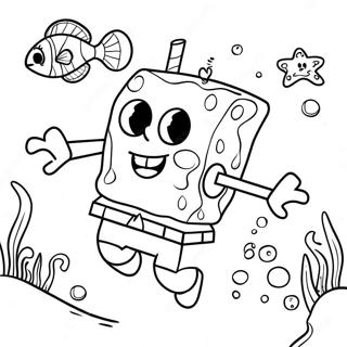 Spongebob Squarepants Underwater Adventure Coloring Page 40213-32286