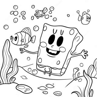 Spongebob Squarepants Underwater Adventure Coloring Page 40213-32287