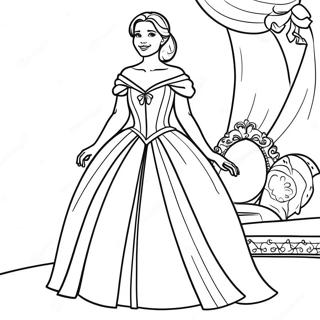 Charming Princess Bride In A Beautiful Dress Coloring Page 40233-32305