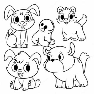 Hilarious Cartoon Animals Coloring Page 40242-32310