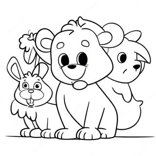 Hilarious Cartoon Animals Coloring Page 40242-32311