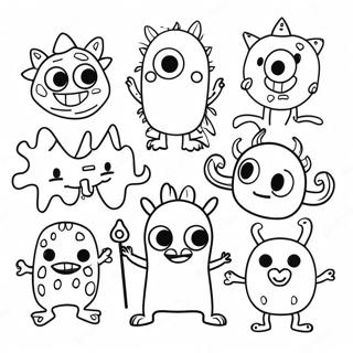 Funny Monsters Coloring Page 40243-32315