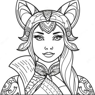 Fox Girl Coloring Pages