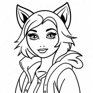 Fox Girl Coloring Page 40262-32326