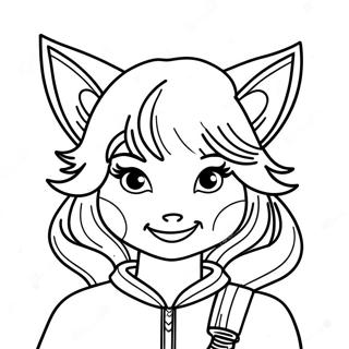 Fox Girl Coloring Page 40262-32327