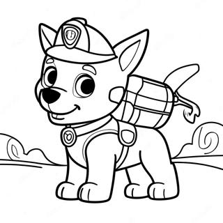 Paw Patrol Tracker Coloring Page 40322-32370