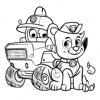 Paw Patrol Tracker Coloring Page 40322-32372