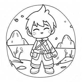 Adventurous Genshin Traveler Coloring Page 4032-3315