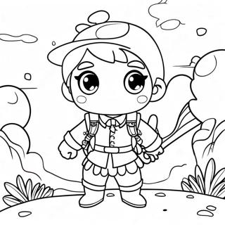 Adventurous Genshin Traveler Coloring Page 4032-3316