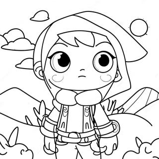 Adventurous Genshin Traveler Coloring Page 4032 3357