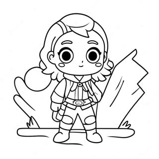 Adventurous Genshin Traveler Coloring Page 4032 3358