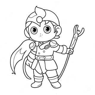 Adventurous Genshin Traveler Coloring Page 4032 3398