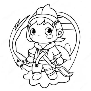 Adventurous Genshin Traveler Coloring Page 4032 3399