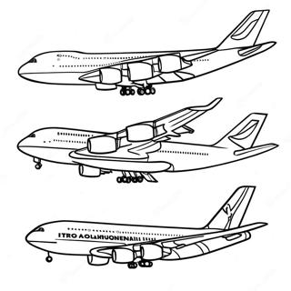 Airbus A380 Coloring Page 40342-32383