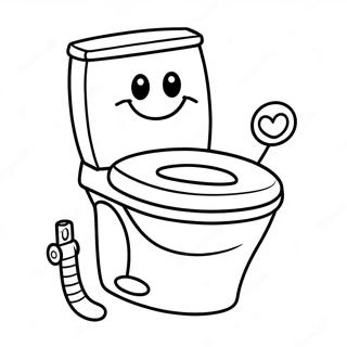 Funny Toilet With Smiley Face Coloring Page 40353-32393