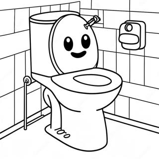 Funny Toilet With Smiley Face Coloring Page 40353-32395