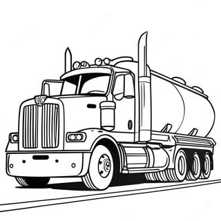 Big Tanker Truck On The Highway Coloring Page 40373-32413