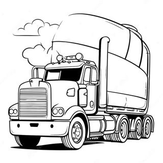 Big Tanker Truck On The Highway Coloring Page 40373-32415