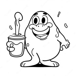 Grimace Shake Coloring Pages