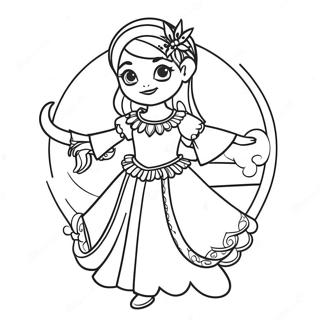 Mal In Her Magical Outfit Coloring Page 40433-32454