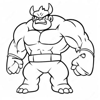 Machamp Flexing Muscles Coloring Page 40443-32465