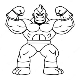 Machamp Flexing Muscles Coloring Page 40443-32468