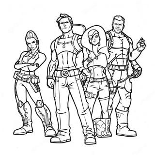 Borderlands Characters Coloring Page 40453-32473