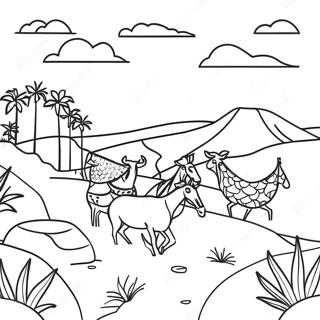 Morocco Landscape Coloring Page 40462-32480