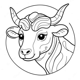 Taurus Zodiac Sign Coloring Page 40472-32486